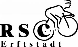 Logo des RSC Erftstadt: Eine stilisierte radfahrende Person ist zu sehen.