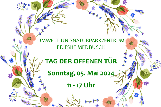 Plakat mit Informationen zum Tag der offenen Tür im Umweltzentrum