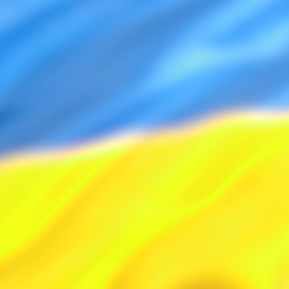 Verschwommene stilisierte Ukraine-Flagge in Blau/Gelb