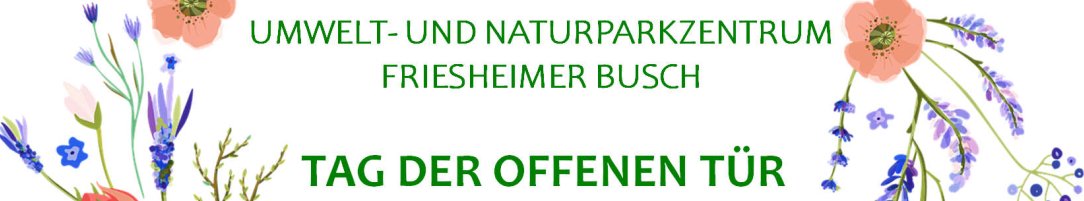 Plakat zum Tag der offenen Tür im Umweltzentrum in Friesheim am 21. Mai 2023