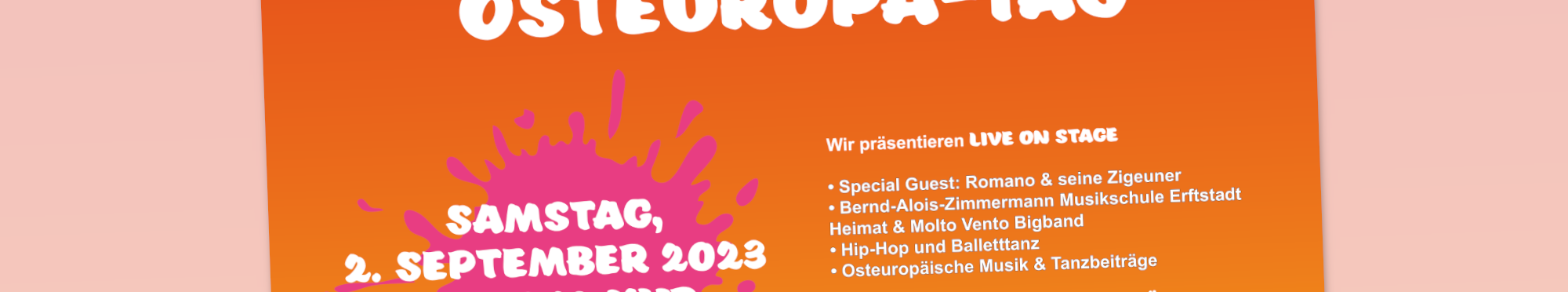 Plakat zum Osteuropa-Tag am 02. September 2023