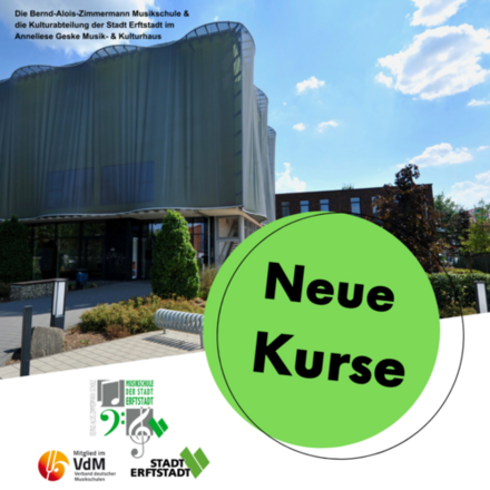Plakat Neue Kurse an der Musikschule Erftstadt