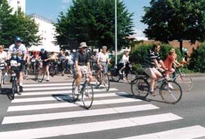 Eine Gruppe von Radfahrer