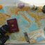 Reisepass mit Weltkarte