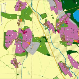 Darstellung eines Ausschnittes des Flächennutzungsplans der Stadt Erftstadt