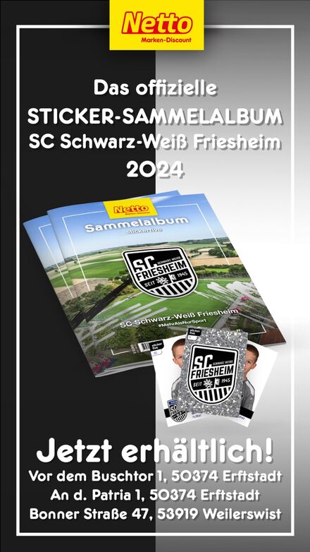 Das offizielle Sticker-Sammelalbum des SC Schwarz-Weiß Friesheim