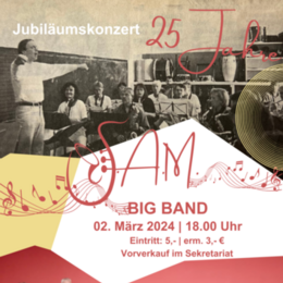 Plakat Jubiläumskonzert S.A.M. Big Band
