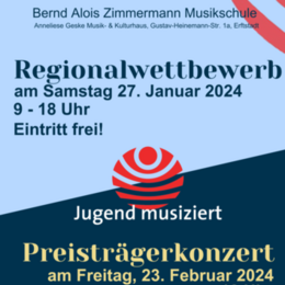 Plakat Regionalwettbewerb Jugend musiziert 2024