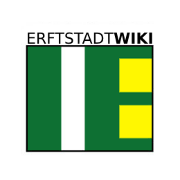 Ein stilisiertes Logo der Stadt Erftstadt. Darüber steht: ERFTSTADTWIKI